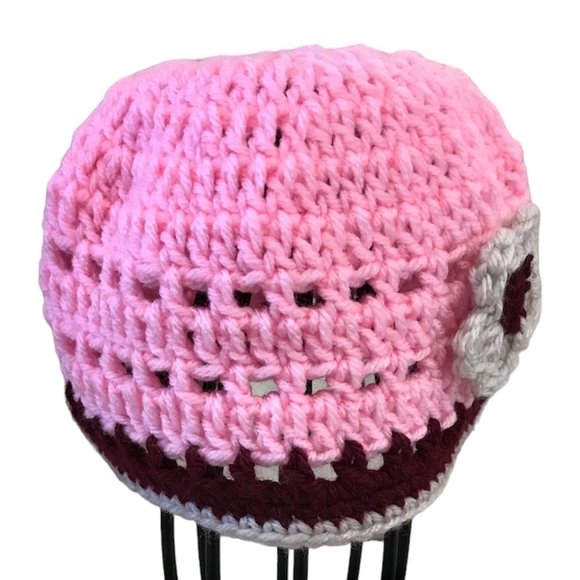 Brand New Handmade Crochet Pink Beanie Hat for a 3-6 Months Baby - Picture 3 of 3